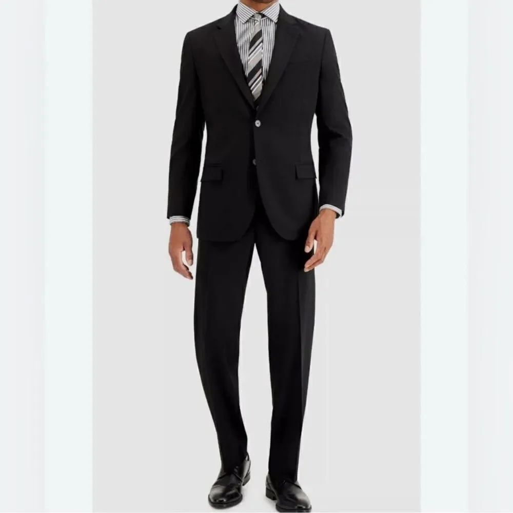 Nautica Modern Fit Black Mens Jacket Suit(Size
42R/W36)